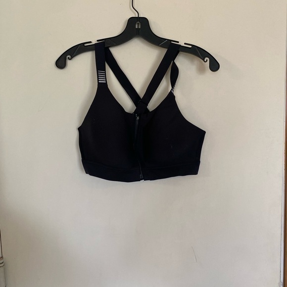 Under Armour zip front sports bra, crisscross back - Picture 3 of 7